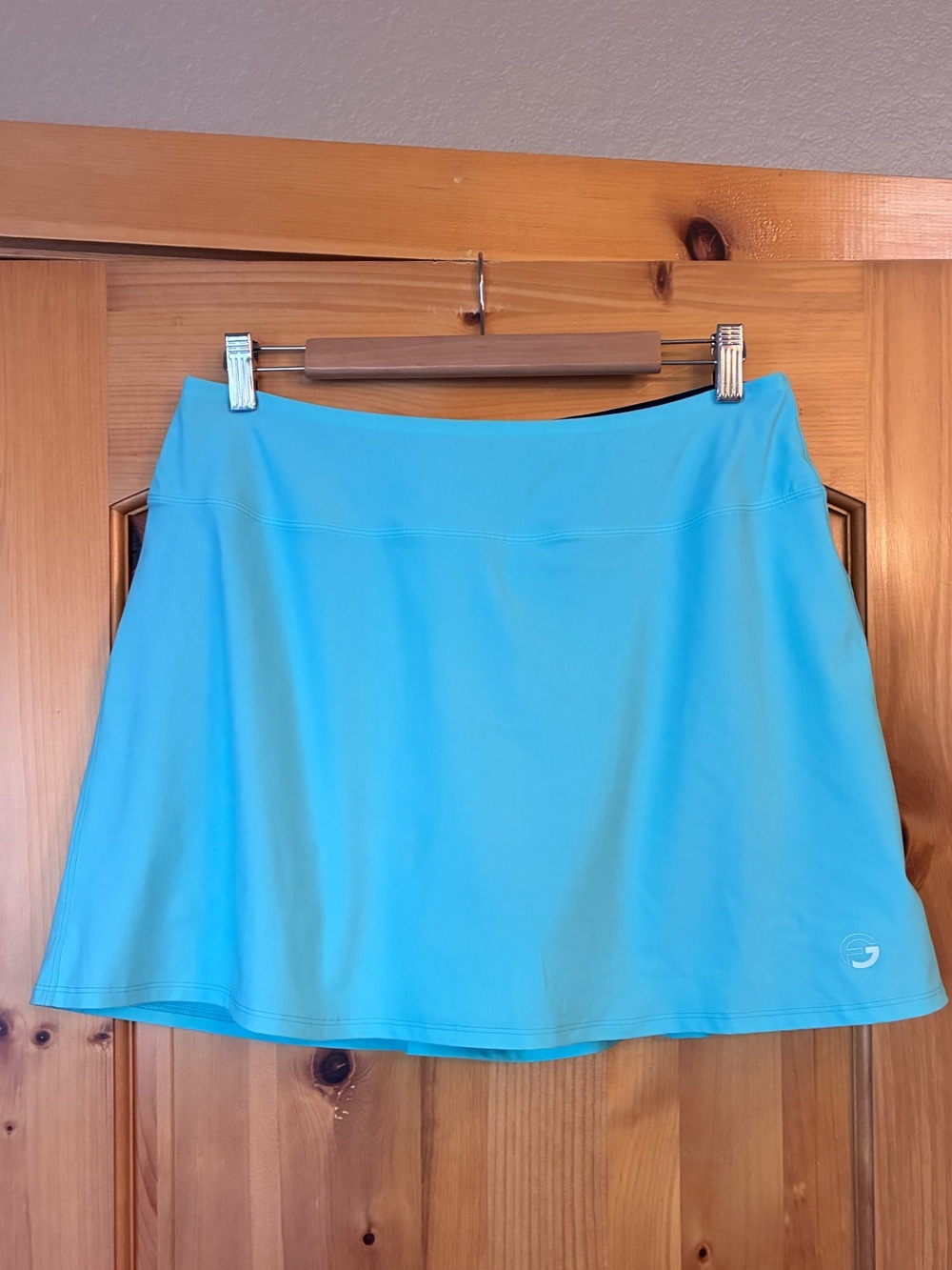 Foray Golf Aqua Blue Athletic Skirt/Skort with Navy Lining